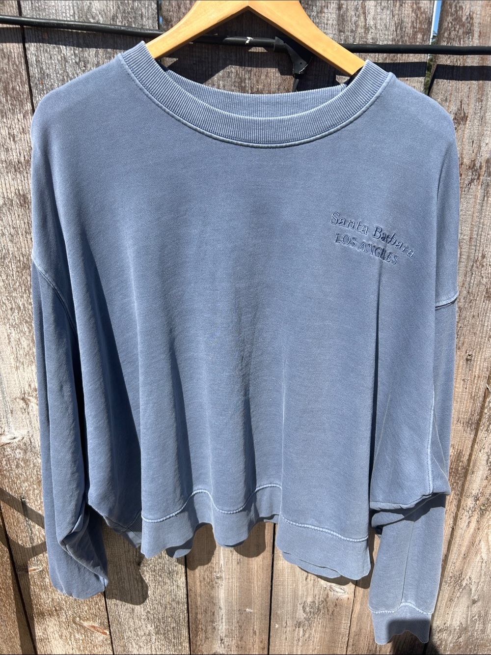 Los Angeles Blue Cropped Crewneck Sweatshirt